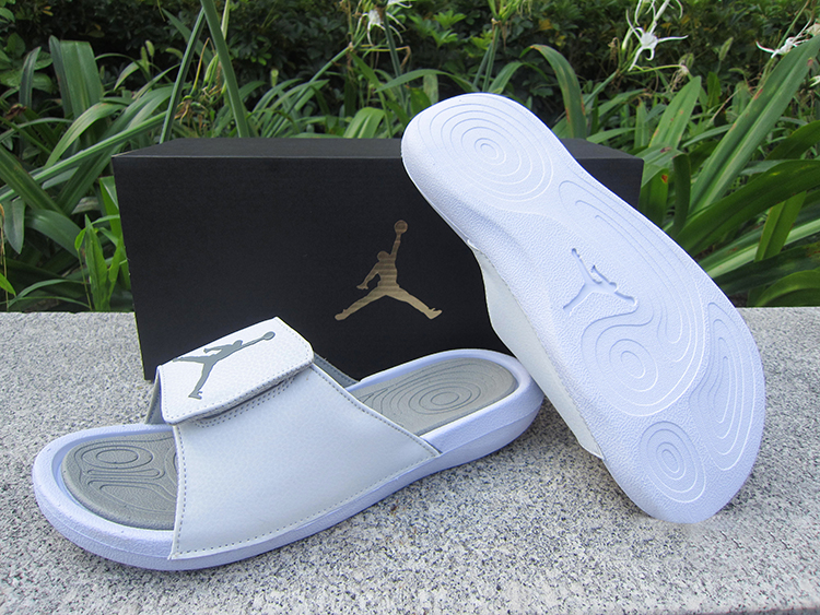 2018 Men Air Jordan Hydro 6 Sandals Grey White